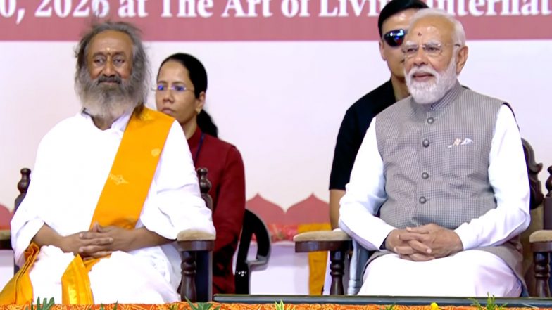 India News | Lightness, Warmth, Promise to Build Stronger India Together Mark Much-awaited Meeting Between PM Modi and Gurudev Sri Sri Ravi Shankar
