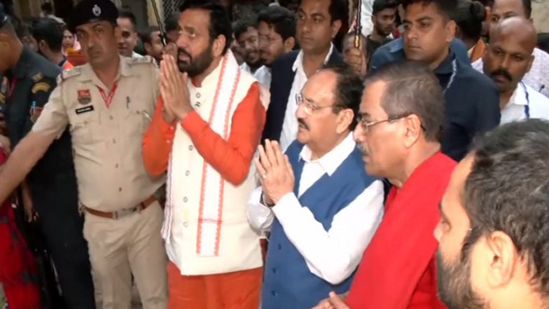 India News | Assam: Union Minister JP Nadda, Haryana CM Nayab Singh Saini Offer Prayers at Kamakhya Temple in Guwahati