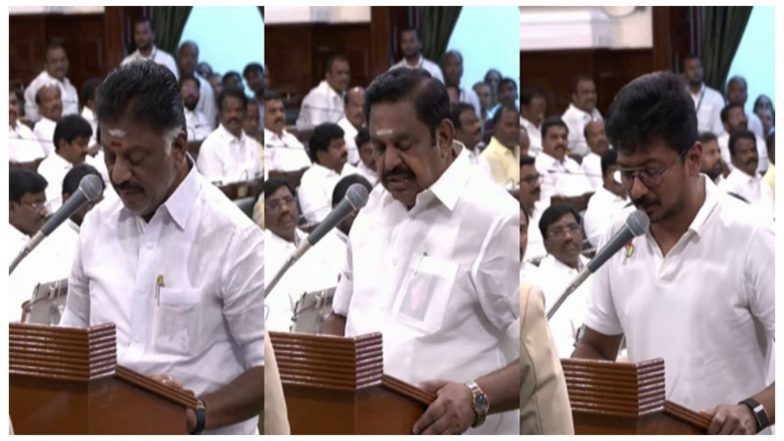 India News | Palaniswami, Panneeselvam, Udhayanidhi and Other MLAs Take Oath in Tamil Nadu
