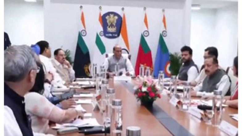 India News | Defence Minister Rajnath Singh Chairs Informal Group Meeting on Evolving West Asia Situation