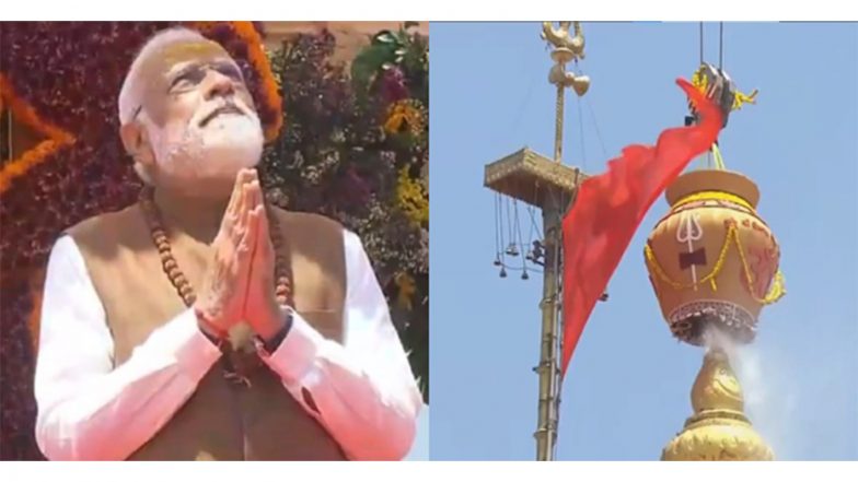 India News | PM Modi Participates in Vishesh Maha Puja at Somnath Amrit Mahotsav, Witness Surya Kiran Air Show
