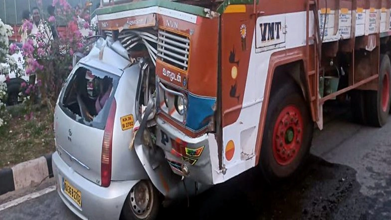 India News | Tamil Nadu: 4 Killed in Car-lorry Collision in Negamam