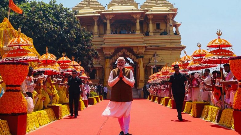 India News | Somnath Stands as Symbol of India's Indestructible Civilisational Spirit: PM Modi at Somnath Amrut Mahotsav