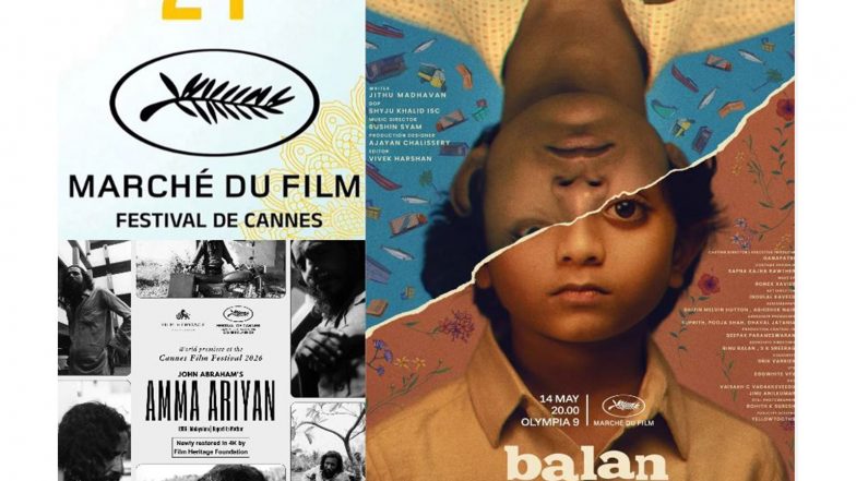 Entertainment News | Cannes 2026: From Balan to Restored Classic Amma Ariyan, Take a Look at Indian Cinema Representation in This Film Festival