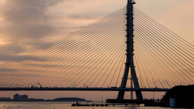 World News | Taiwan's Danjiang Bridge, World's Longest Single-mast Asymmetric Cable-stayed Bridge, Opens for Traffic