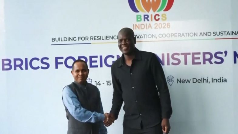 World News | South African Minister Ronald Ozzy Lamola Arrives in New Delhi for BRICS Foreign Ministers' Meeting