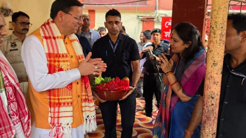 India News | Uttarakhand CM Offers Prayers at Kamakhya Devi Temple in Assam