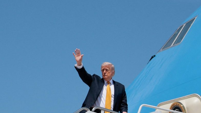 World News | US President Donald Trump Departs for China; Trade Key Agenda, Likely to Discuss Iran with Xi Jinping