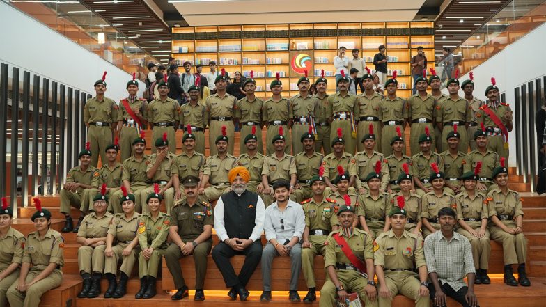 Business News | Lt General KJS Dhillon Says He Leaves as a Better Person, Applauds Discipline, Energy, and NCC Spirit at Galgotias University