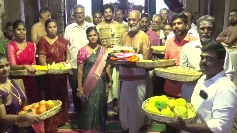 India News | Ceremonial Garments, Sacred Offerings Arrive at Srirangam Ranganathaswamy Temple for Chithirai Festival