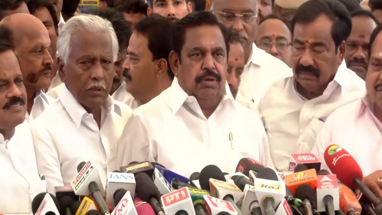 India News | EPS Slams Shanmugam Faction for Defying Party Directives, Accuses Them of Being Enticed by TVK