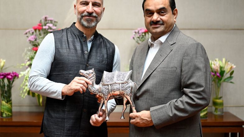 Business News | Uber Ties Up with Adani Group to Set Up Its First Data Centre in India