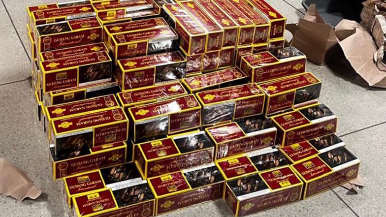 India News | Customs Seize 566 Boxes of Foreign-origin Cigarettes at Ahmedabad Airport; Three Held