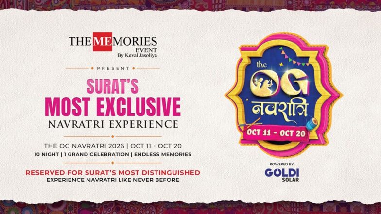 Business News | OG Navratri - 3000+ Surat's Most Powerful HNI Clients Under One Roof for 10 Nights