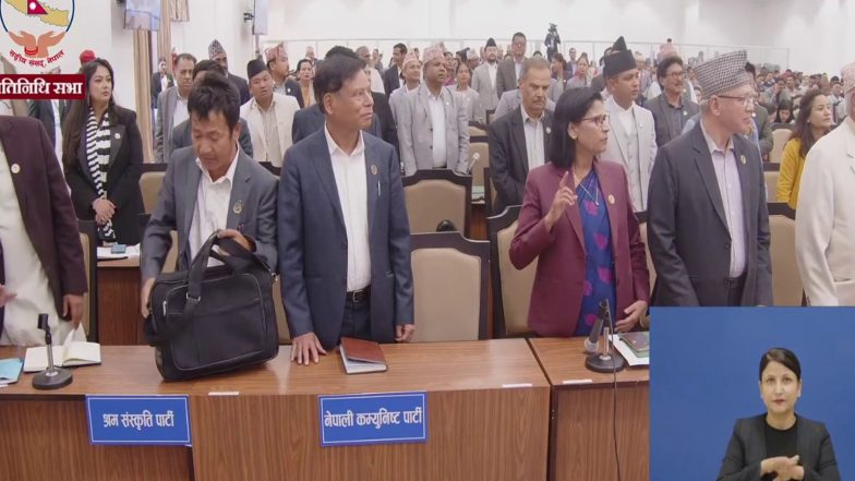 World News | Tensions Flare in Nepal Parliament over PM's Absence During Proceedings, Lawmakers Walk out in Protest