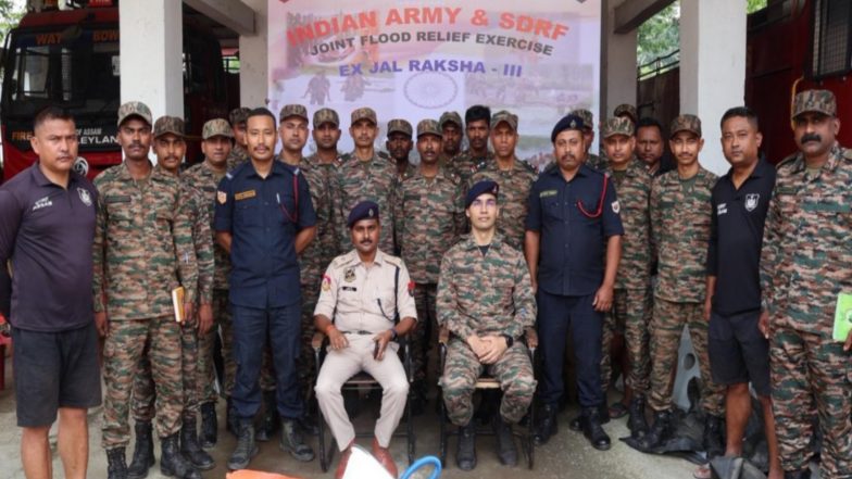 India News | Joint Indian Army and SDRF Flood Relief Exercise at Jorhat