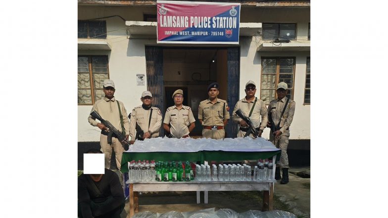 India News | Manipur Police Arrests Bootlegger in Imphal West, Seizes 250 Litres of Liquor