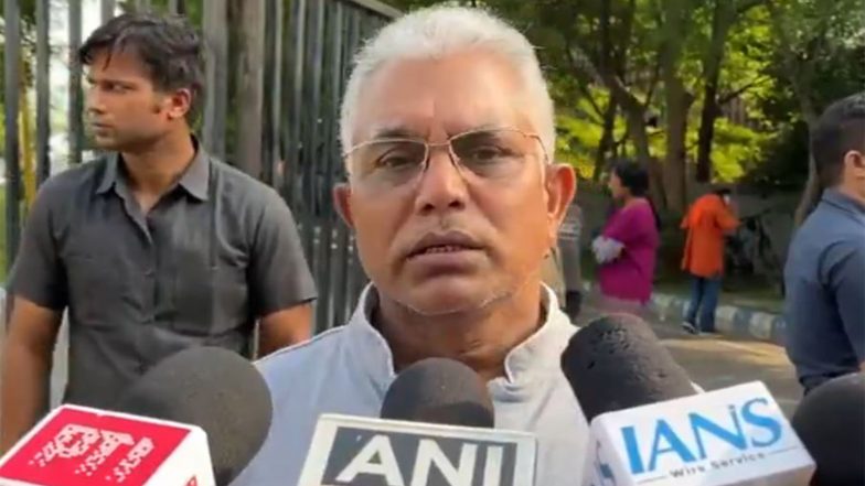 India News | WB Minister Dilip Ghosh Slams TMC for Stalling Border Fencing; Says 'Suvendu-led Govt Cleared It on Very First Day'