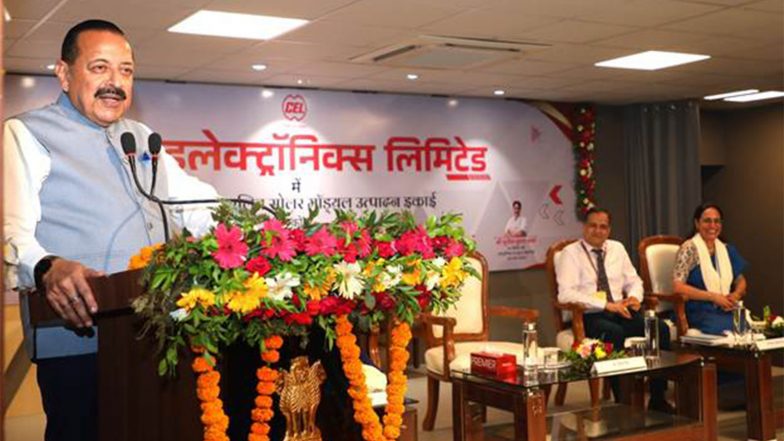 Business News | Govt Dedicates 200 MW Solar Manufacturing Plant, Jitendra Singh Says Renewable Energy Key for Net-zero
