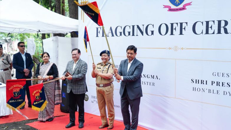 India News | Meghalaya CM Conrad Sangma Flags off New Fleet of Police Vehicles in Shillong