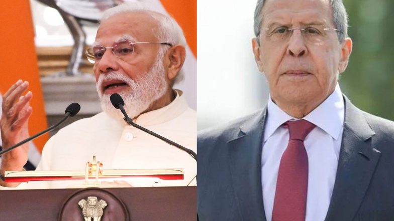 World News | Russian FM Lavrov Calls on PM Modi; Leaders Deliberate on Ukraine and West Asia Developments