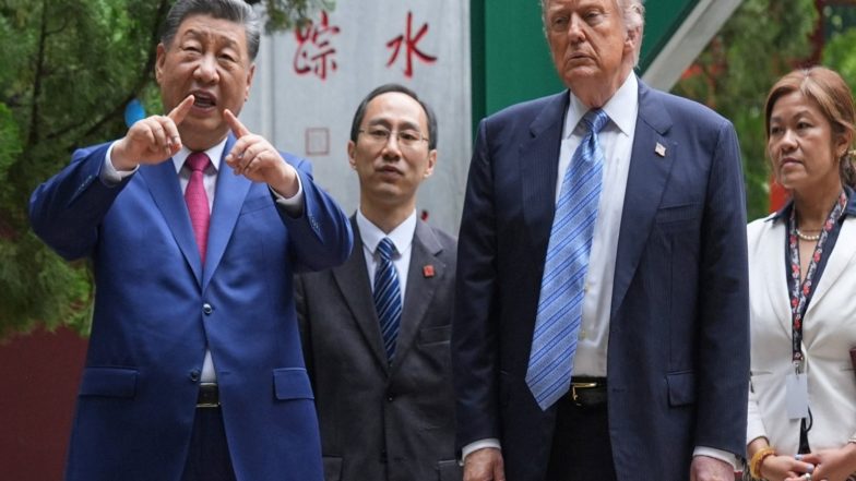 World News | Trump Meets Chinese President Xi at Zhongnanhai Leadership Compound