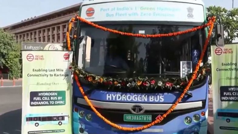 India News | DMRC Launches Hydrogen-fueled Shuttle Buses in Central Vista