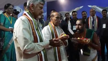 India News | Andhra CM Chandrababu Naidu, Rajnath Singh, Lokesh Lay Foundation Stone for AMCA Project in Puttaparthi