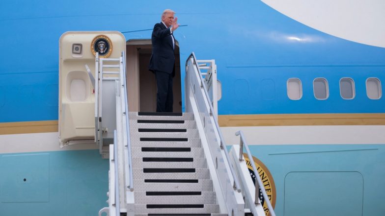 World News | Trump Gives Signature Fist Pump, Final Wave as He Departs China After Historic Visit