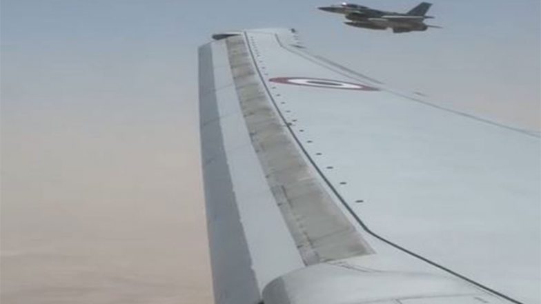 World News | UAE's F-16 Jets Escort PM Modi's Aircraft as He Enters Its Airspace