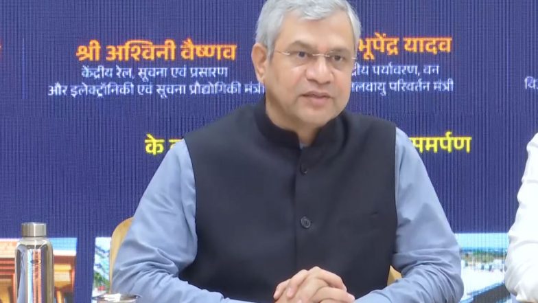 Business News | Union Minister Ashwini Vaishnaw Virtually Lays Foundation Stone for Sahasra Semiconductor Facility Amid Several Industrial Projects Worth over Rs 400 Crore