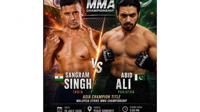 Sports News | Sangram Singh Set for Historic Asia Championship MMA Clash Against Pakistan's Abid Ali