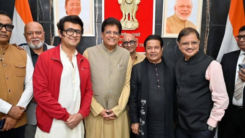 Entertainment News | Sonu Nigam, Anup Jalota Meet Union Minister Piyush Goyal to Discuss 'Sangeet Dwar' Establishment