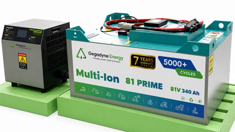 Business News | Gegadyne Energy: The Innovators of Patented Multi-Ion Battery Technology Announce Commercial Launch for Industrial and Traction Applications