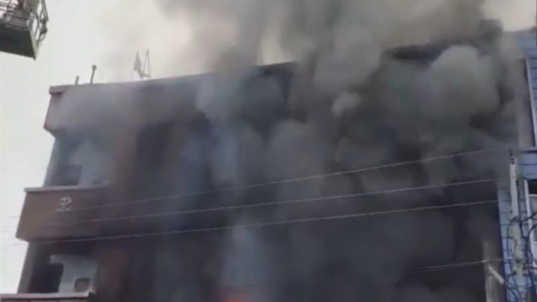 India News | J-K: Massive Fire Breaks out at Shop in Akhnoor Market