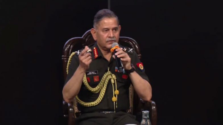 India News | Indian Army Chief Warns Pakistan Against Support to Cross-border Terrorism, Lauds Gen Z and Highlights Tech-driven Future Warfare