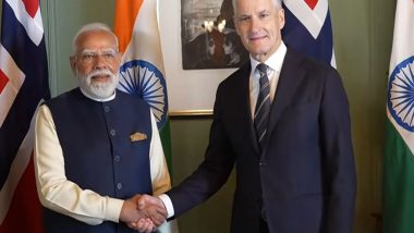 World News | PM Modi Holds Bilateral Meeting with Norway PM St&oslash;re as Part of His Two-day Visit