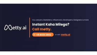 Business News | Metty.ai Launches AI Agent That Connects Founders and Self-Employed to Verified Service Providers in Real Time