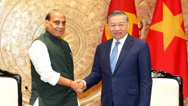 World News | Defence Minister Singh Holds High-level Defence Talks, Meets Vietnam President During Visit