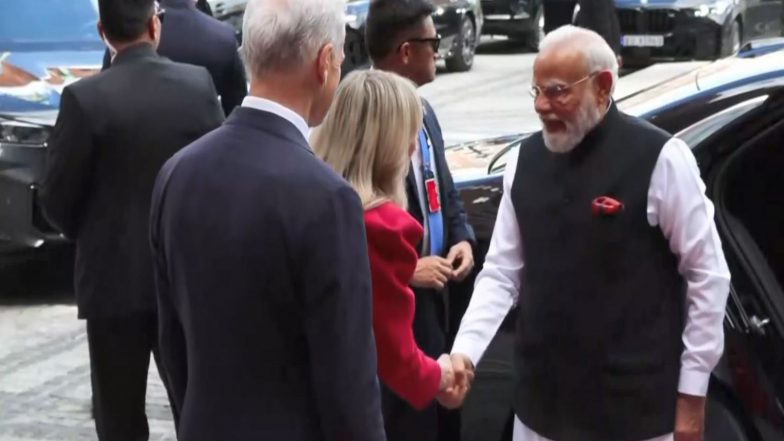 World News | PM Modi Arrives for India-Nordic Summit to Script New Chapter in Diplomacy