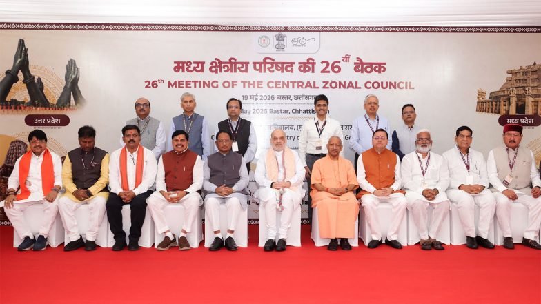 India News | Amit Shah Chairs 26th Central Zonal Council Meet in Bastar, Stresses Development in Naxal-free Regions at Par with Rest of Country
