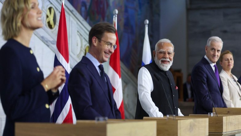 World News | 3rd India-Nordic Summit: 8 Key Outcomes to Deepen Green Tech, Strategic Ties