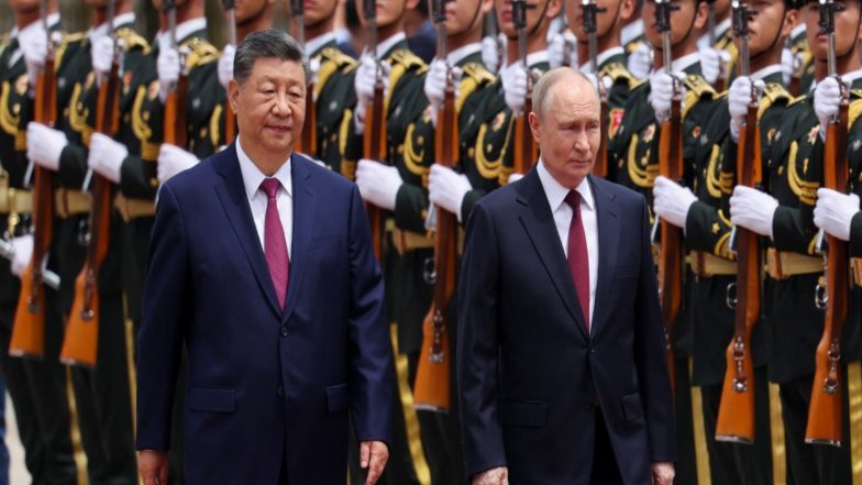 World News | Beijing: Chinese President Xi Jinping Welcomes Russian President Putin