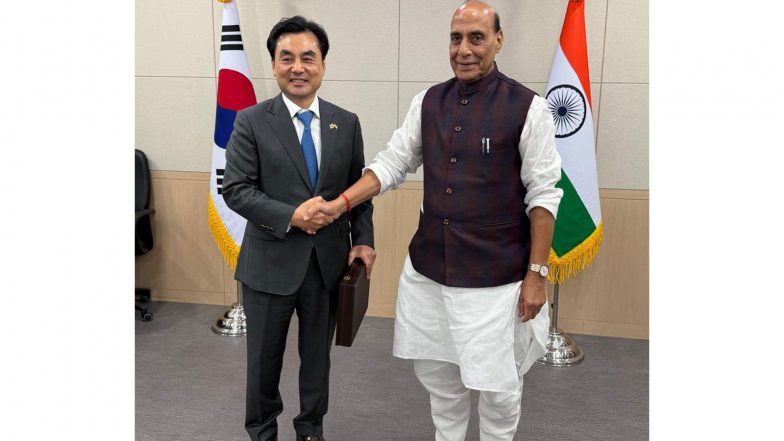 World News | Confident Our Relations Are Fully Poised to Reach New Heights: Rajnath Singh on India-South Korea Defence Ties