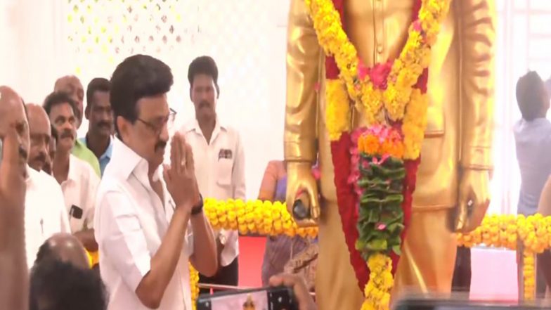 India News | DMK Chief MK Stalin Pays Floral Tribute to Pandit Iyothee Thass on His 181st Birth Anniversary