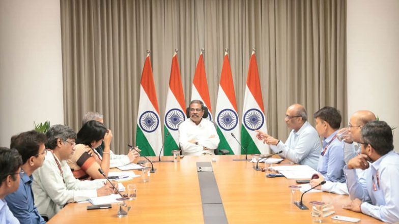 India News | NEET-UG Re-exam: Dharmendra Pradhan Holds High-level Security Meeting, Orders Crackdown on Fake Telegram Channels