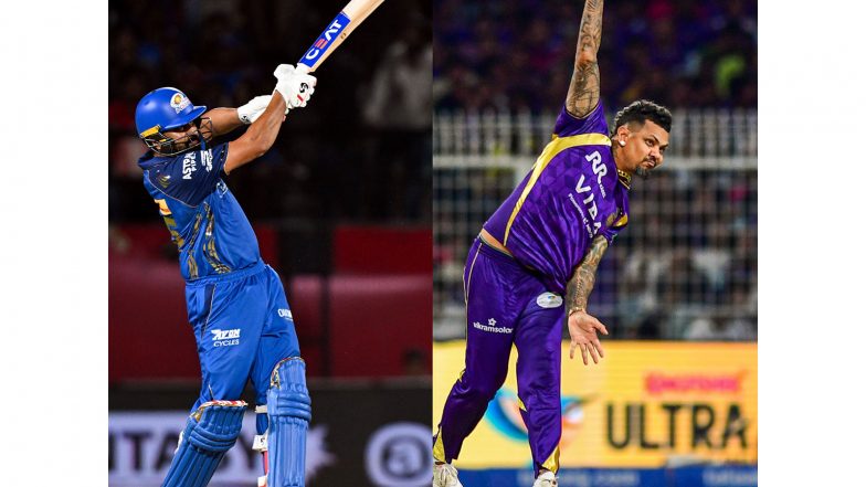 Sports News | Narine-Rohit Match Up in Focus as MI Look to Spoil KKR's Playoff Chances