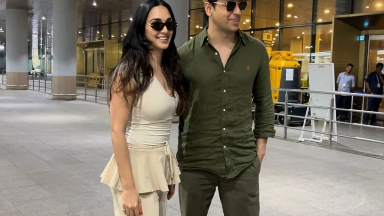Entertainment News | Airport Spotting! Sidharth Malhotra, Kiara Advani Pose for Paps