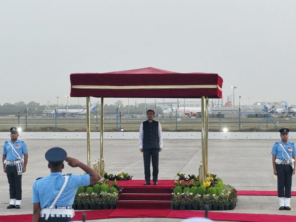 World News | Cyprus President Nikos Christodoulides Accorded Ceremonial Welcome, Guard of Honour in New Delhi