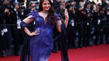 Finally! Aishwarya Rai Bachchan Makes Cannes 2026 Appearance in Ultra Glam Blue Gown by Amit Aggarwal; Know About Outfit (Watch Video)